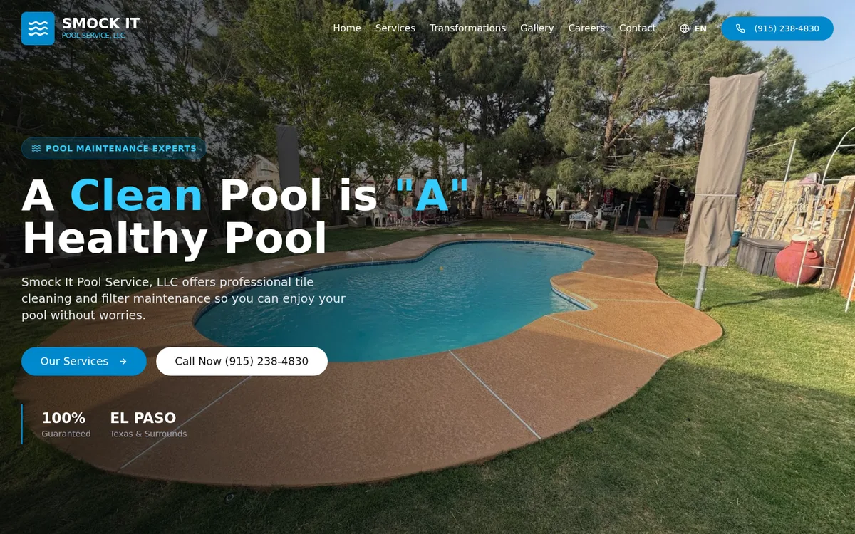Sitio web de Smock It Pool Service